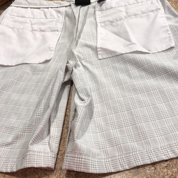 Pebble Beach Performance Shorts Mens 36 Gray White - Picture 13 of 17